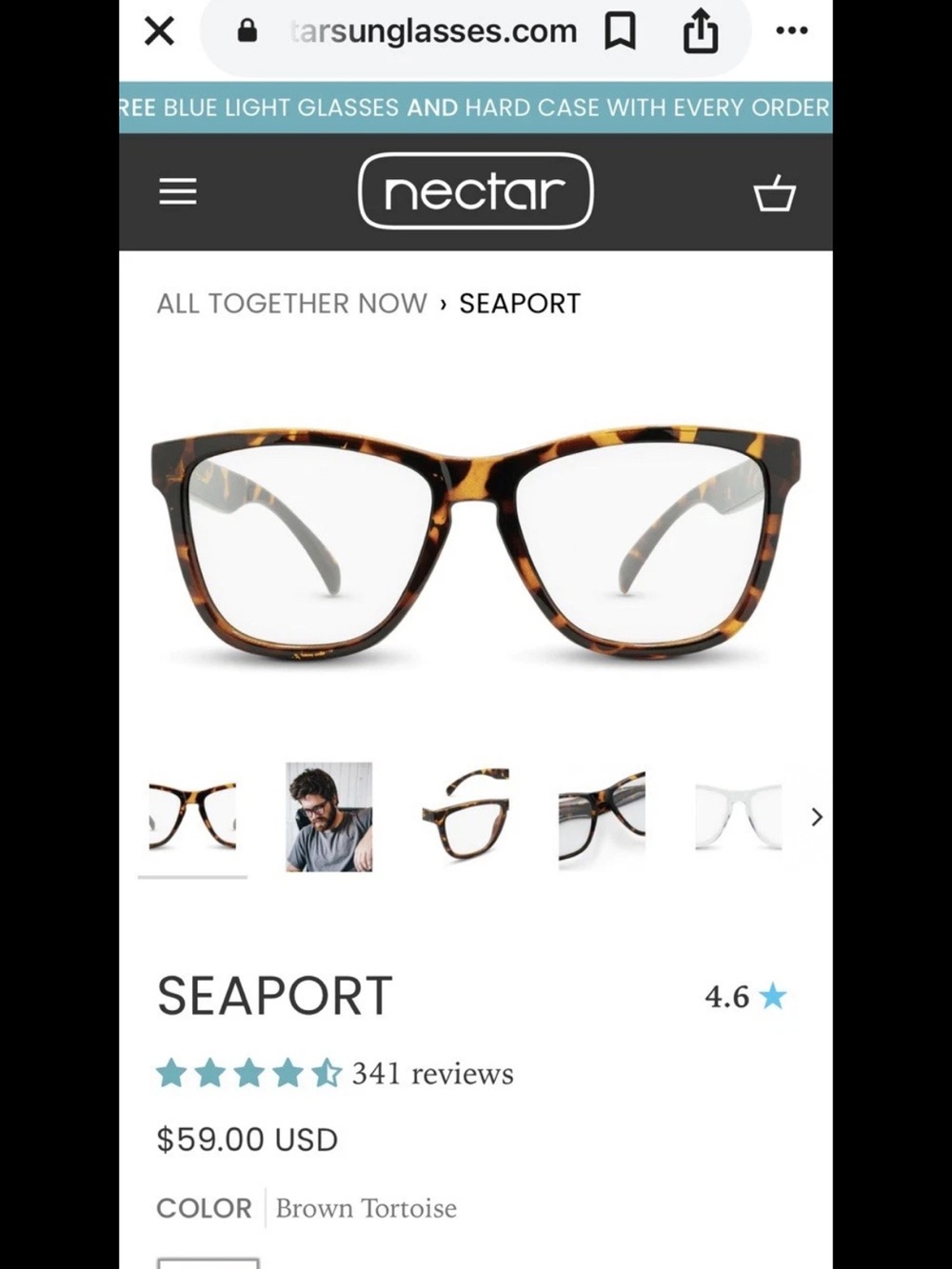 Nectar Seaport Women's Brown Tortoise Glasses